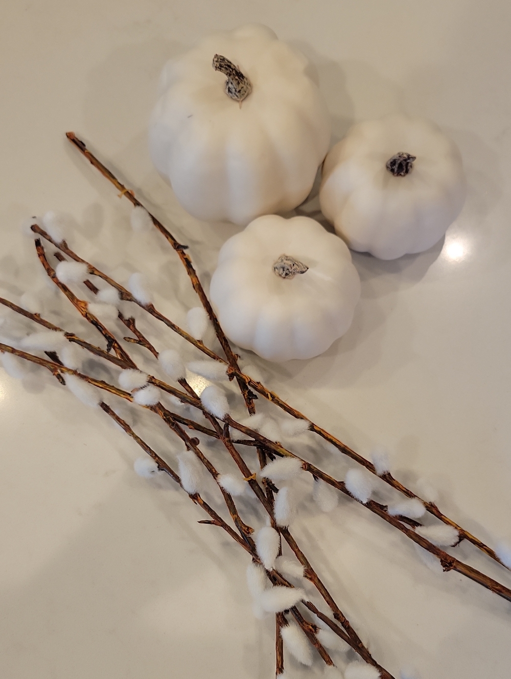 Faux Fall Pumpkins And Willows